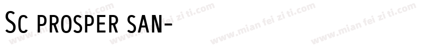 Sc prosper san字体转换